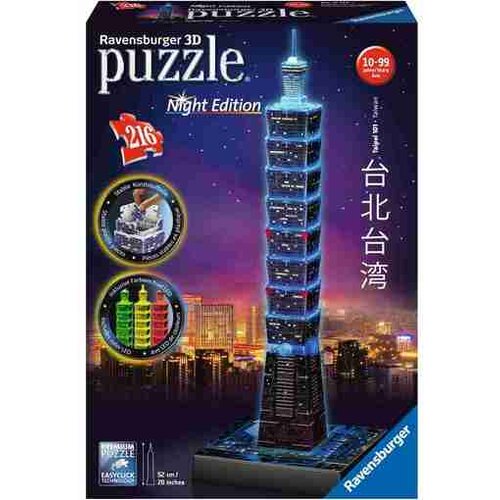 Ravensburger 3D puzzle - Finansijski centar Taipei 101 noćno izdanje - 216 delova Cene