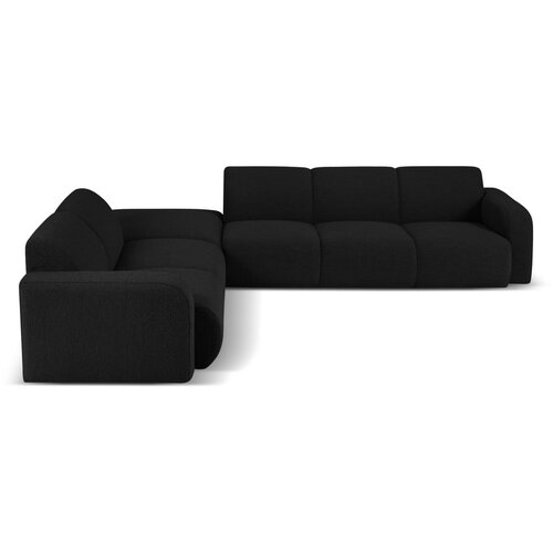 Micadoni Home Crna kutna garnitura od bouclé tkanine (s lijevim kutom) Molino – Cijene