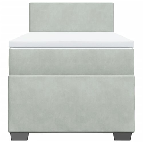 Box spring krevet s madracem svjetlosivi 100x200 cm bar&amp;scaron;unasti Slike