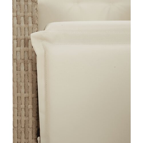  7-dijelni vrtni blagovaonski set od poliratana s jastucima bež 160 cm table length Slike
