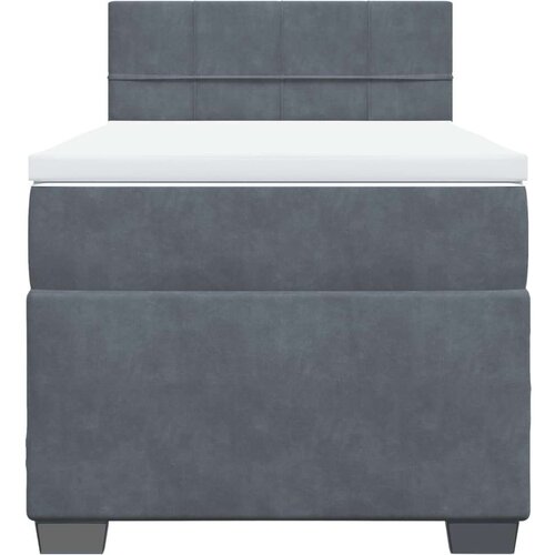 VidaXL Box spring krevet s madracem tamnosivi 90x190 cm bar&amp;scaron;unasti Slike