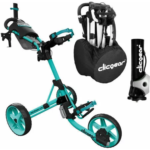 Clicgear Model 4.0 Deluxe SET Soft Teal Ročni voziček za golf