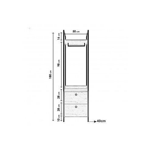 Hanah home trend - L612 oak wardrobe Cene