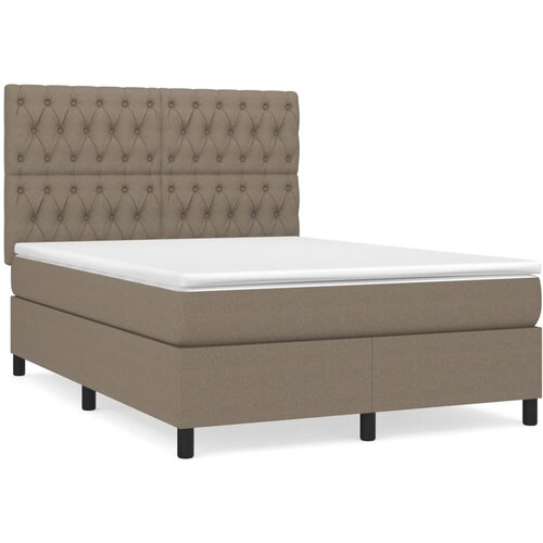 Maison Chic Box spring postelja - Vzmetna postelja z vzmetnico taupe 140x200 cm blago SL21033, (21880884) Cene