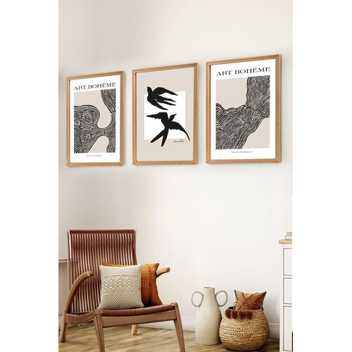 Wallity Set uramljenih MDF slika Myk3004-3, 3 dijela Cijene
