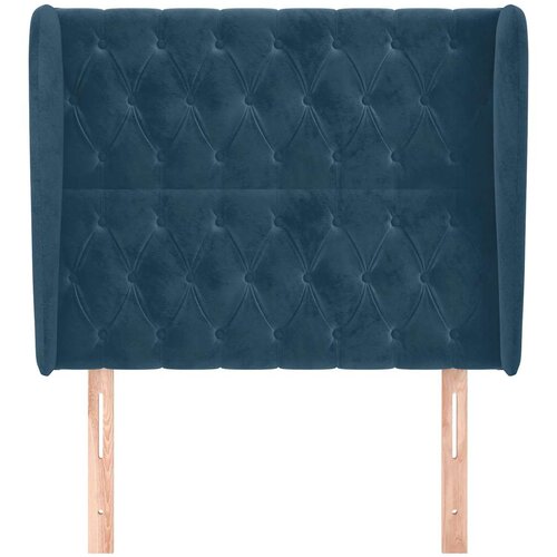  Uzglavlje s u&amp;scaron;ima tamnoplavo 93x23x118/128 cm bar&amp;scaron;unasto Slike
