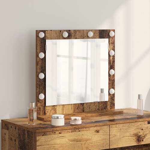 vidaXL Ogledalo za Toalet Drvo Drvo, Staklo 60 x 55 x 18 cm Ogledalo Cijene