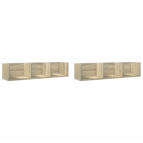vidaXL Stenska omarica 2 kosa sonoma hrast 75x18x16,5 cm inž. les, (21101806) Cene