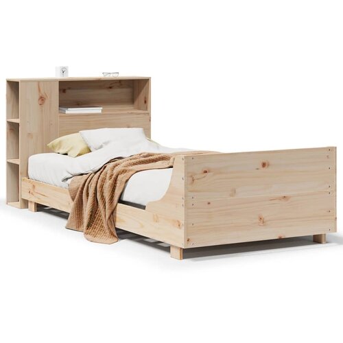 Maison Chic Posteljni okvir - Enojna postelja - Postelja za odrasle brez vzmetnice 100x200 cm trdna borovina-J6506, (21767641) Cene