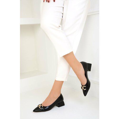 Soho Black Matte Women's Classic Heeled Shoes 18863 Slike