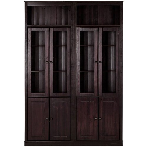 Støraa Smeđa vitrina od masivnog bora 148x223 cm Anita – Cijene