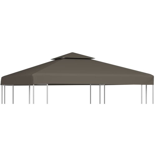 vidaXL Streha za paviljon 2-delna 310 g/m² 3x3 m taupe Cene