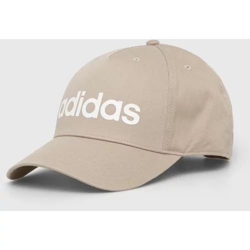 Adidas Bombažna bejzbolska kapa bež barva
