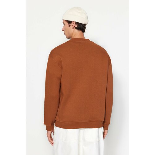 Trendyol Brown*004 Men's Half Turtleneck Long Sleeve Men's Sweatshirt Cene