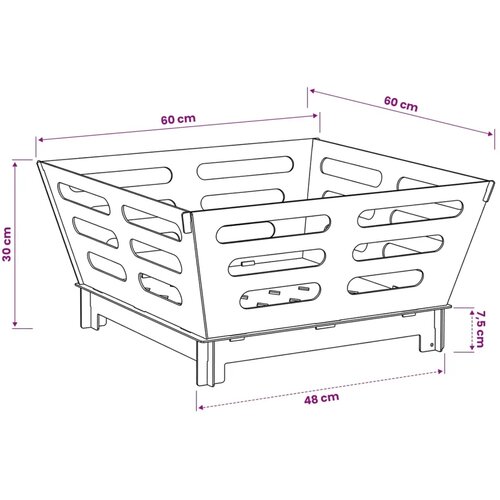  Kamin Crna 60 x 60 x 30 cm Čelik - Čelik 60 x 60 x 30 cm Cijene