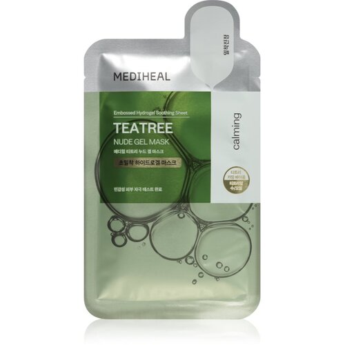 Mediheal Teatree Calming Nude Gel Mask intenzivna hidrogelna maska s pomirjajočim učinkom 1 kos Slike