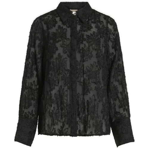 Vila Topi & Bluze Kyoto Shirt L/S - Black Črna