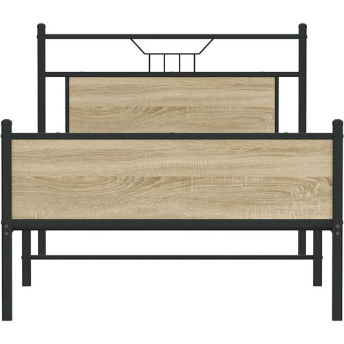 VidaXL okvir kreveta bez madraca boja hrasta sonome 100x200 cm drveni Slike