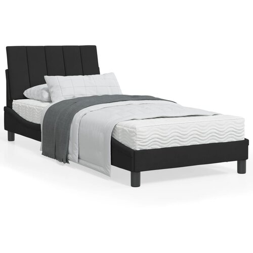 VidaXL Posteljni okvir z vzglavjem črn 90x190 cm žamet Slike