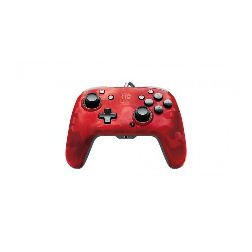 Pdp gamepad Nintendo Switch Faceoff Deluxe Controller + Audio Camo Red Slike