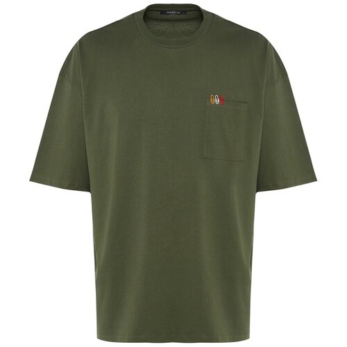 Trendyol T-Shirt - Khaki - Oversize Slike