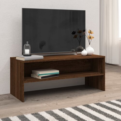 The Living Store TV omarica rjav hrast 100x40x40 cm inženirski les - TV Omarica, (21376514) Slike