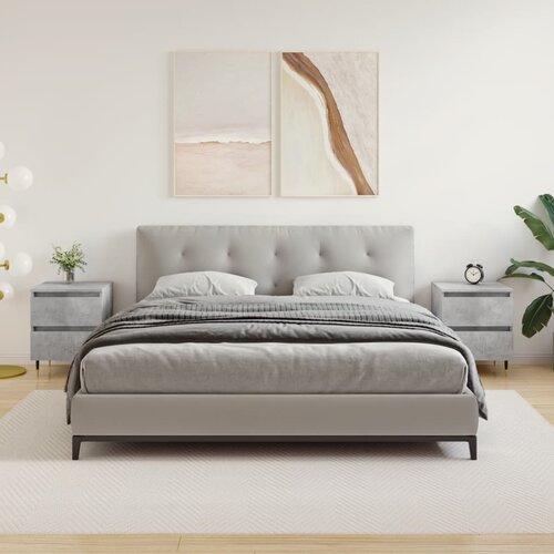 VidaXL Nočna omarica 2 kosa betonsko siva 40x35x50 cm inženirski les Slike