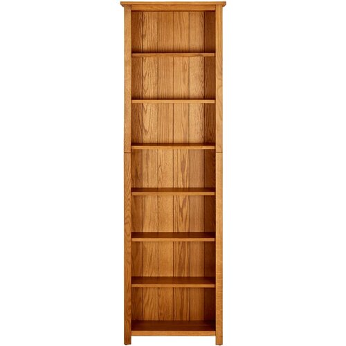 Maison Chic Knjižna omara - Knjižni regal 7-nadstropna 60x22x200 cm trdna hrastovina, (21724949) Cene