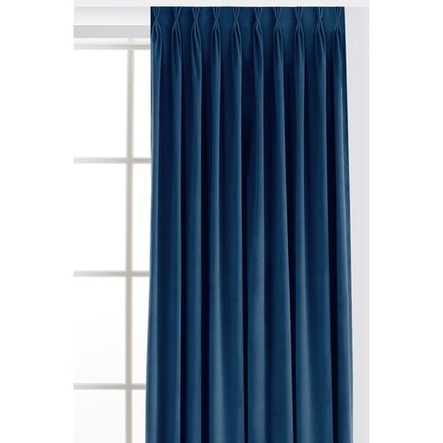 Filumi Modra žametna zavesa za delno zatemnitev 140x300 cm Velto &amp;ndash; Slike