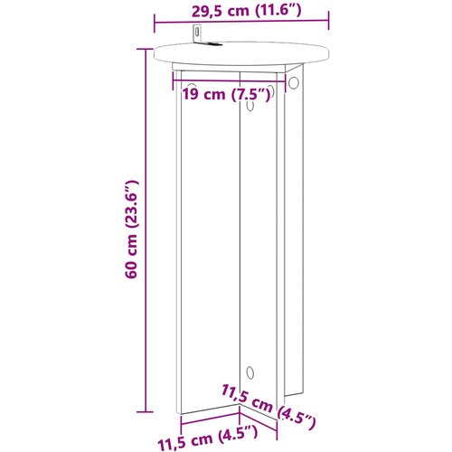  Stalak za biljke 2 pcs Siva sonoma 29,5 x 29,5 x 60 cm Slike