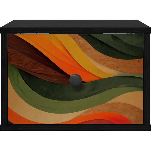  Wall-mounted noćni ormarić BONN Crni hrast 36 x 33 x 25 cm Slike