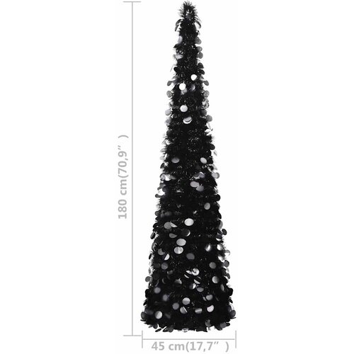  Prigodno umjetno božićno drvce crno 180 cm PET Slike