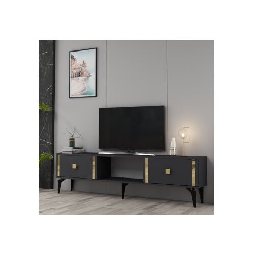 Hanah home tv polica doruk anthracite gold Slike