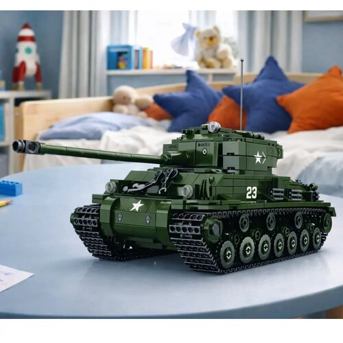 Lean Toys 839-delne konstrukcijske kocke &ndash; tank Sherman M4A3E8 (1 : 30) Cene
