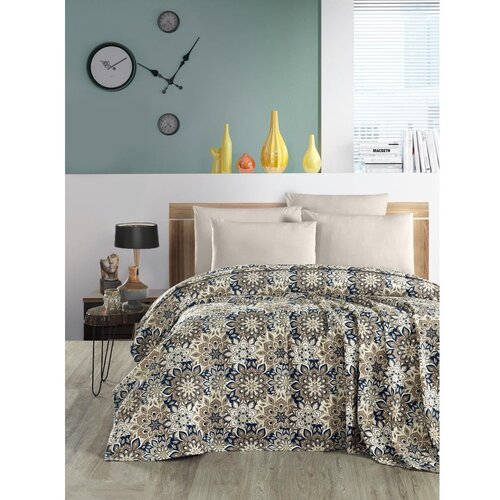 Mila Home Rjavo bombažno pregrinjalo 200x230 cm Pique – Cene