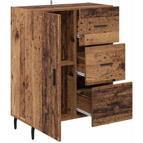 VidaXL Kreveta Staro drvo 69,5 x 34 x 90 cm Obrađeno drvo i čelik Slike