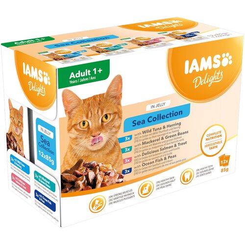 IAMS Delights Adult u želeu 12 x 85 g - Sea Mix Cijene