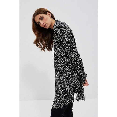 Marisse Long Viscose Shirt L-Ko-3703 Black Slike