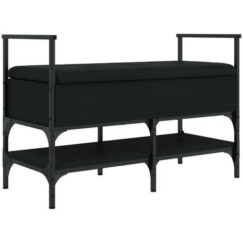 vidaXL Klupa za cipele crna 85 5x42x57 5 cm od konstruiranog drva Cijene