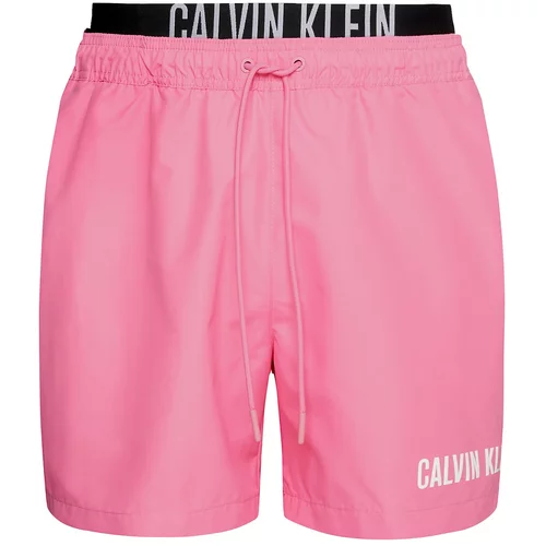 Calvin Klein Swimwear Kratke kopalne hlače 'Intense Power' roza / črna / bela