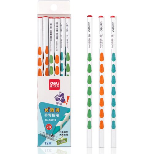 Deli Grafitne olovke u boji Smart go 58198, 2B,12 komada Slike