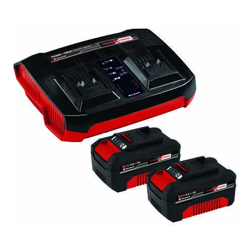 Einhell PXC Twinpack 2 x 4.0 Ah + Twincharger Kit / 2 x baterija + punjačID: EK000579350
