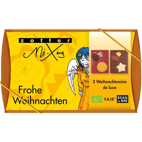 Zotter Schokoladen Bio MiXing - 2 božični mini čokoladi de Luxe - 50 g Cene
