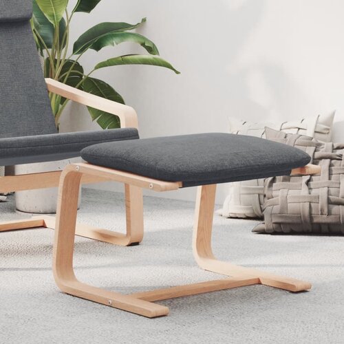 VidaXL Stolček za noge temno siv 51x41x40 cm blago Slike