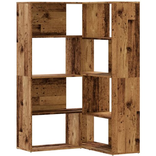 Maison Chic Kotna Knjižna omara - Knjižni regal 4-nadstropna starinski les 85x85x140 cm, (21724702) Cene