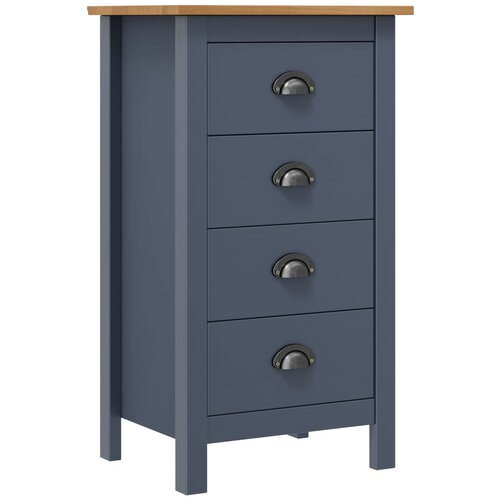 VidaXL Komoda Hill Range siva 46x35x80 cm trdna borovina Slike