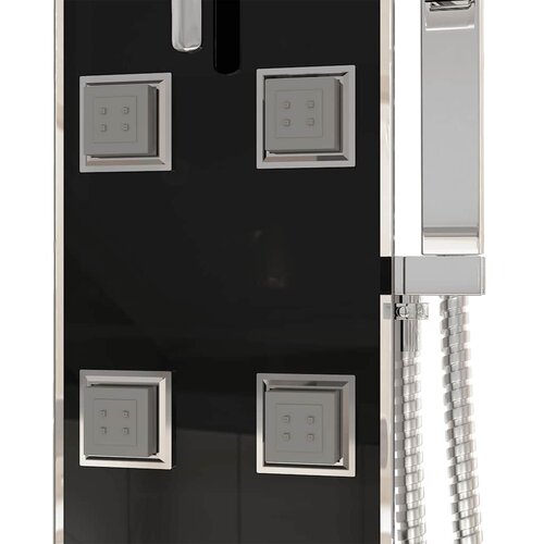  za tu&amp;scaron;iranje od stakla 18 x 45,5 x 130 cm crni Slike