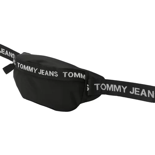 Tommy Jeans Torbica za okrog pasu črna / bela