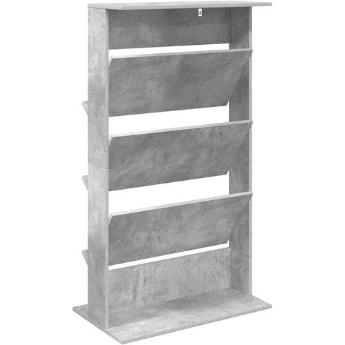  Polica za časopise s policom Betonski sivi 70 x 41 x 126 cm Slike