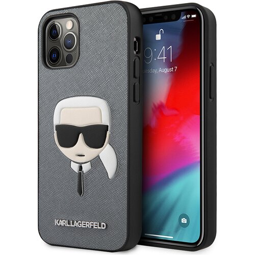  Torbica Karl Lagerfeld Hc PU Saffiano Head za iPhone 12/12 Pro 6.1 srebrna (KLHCP12MSAKHSL) Cene